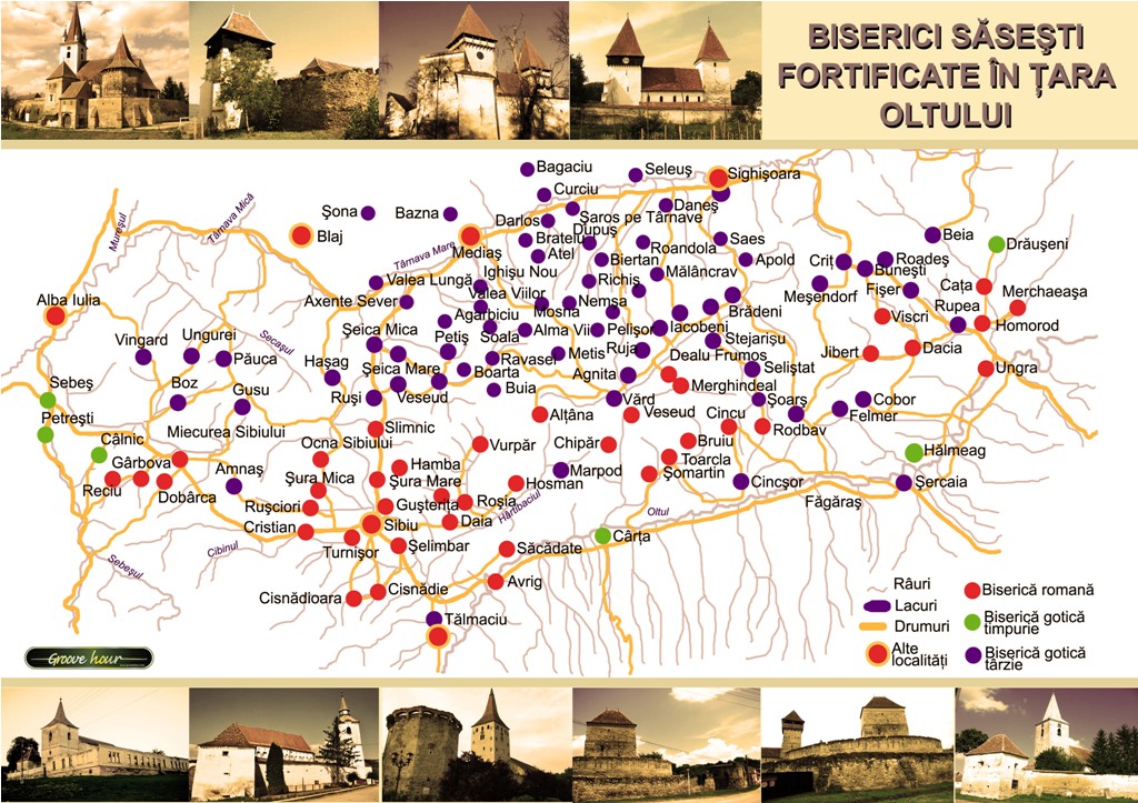 Harta biserici fortificate din Transilvania