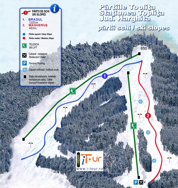 Harta partii schi Toplita, Harghita